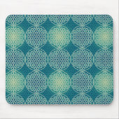 Blume des Lebens - Muster der Briefmarke - Zyanbla Mousepad (Vorne)