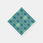 Blume des Lebens - Muster der Briefmarke - Zyanbla Serviette (Ecke)