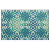Blume des Lebens - Muster der Briefmarke - Zyanbla Stoff (Fat Quarter (45,7 x 55,9 cm))