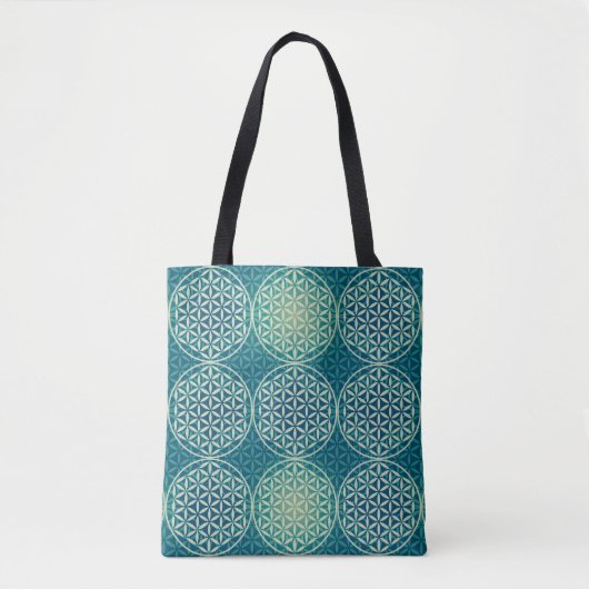 Blume des Lebens - Muster der Briefmarke - Zyanbla Tasche (Vorderseite)