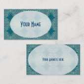 Blume des Lebens - Muster der Briefmarke - Zyanbla Visitenkarte (Vorne/Hinten)