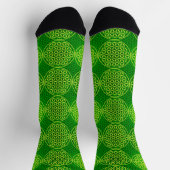 BLUME DES LEBENS - Muster des grünen Mixes Socken (Oben)