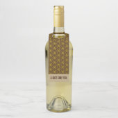 BLUME DES LEBENS - Muster im Goldstil Flaschenanhänger (Auf Flasche)