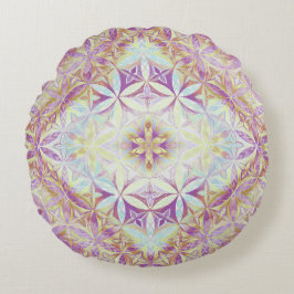Blume des Lebens Muster Rundes Kissen