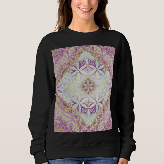 Blume des Lebens Muster Sweatshirt (Vorderseite)