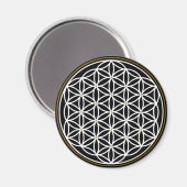 BLUME DES LEBENS MYSTISCHES SYMBOL MAGNET (Vorderseite/Rückseite)