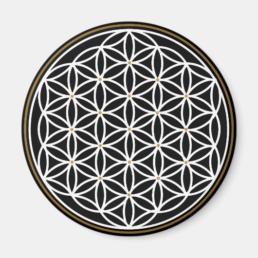 BLUME DES LEBENS MYSTISCHES SYMBOL MAGNET (Vorne)