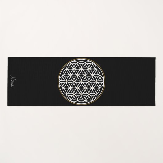 BLUME DES LEBENS MYSTISCHES SYMBOL YOGAMATTE (Vorderseite (Horizontal))