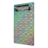 Blume des Lebens - nahtloses Grunge-Muster II Mini Klemmbrett (Gewinkelt2)