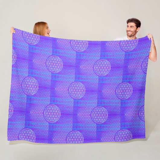 Blume des Lebens - nahtloses Muster Artikel 1 Fleecedecke (Beispiel)