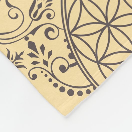 Blume des Lebens - nahtloses Muster Artikel 7 Fleecedecke (Ecke)