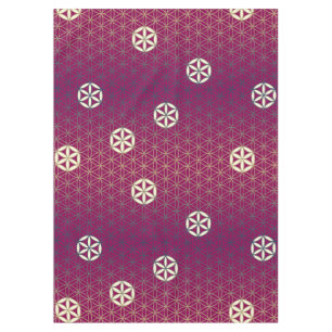 Blume des Lebens - nahtloses Muster - blaues Beige Tischdecke