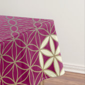 Blume des Lebens - nahtloses Muster - blaues Beige Tischdecke (Beispiel)