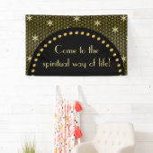 Blume des Lebens - nahtloses Muster - Gold Banner (Insitu)