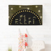 Blume des Lebens - nahtloses Muster - Gold Banner (Insitu)