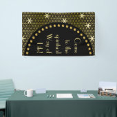 Blume des Lebens - nahtloses Muster - Gold Banner (Messeveranstaltung)
