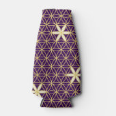 Blume des Lebens - nahtloses Muster - Gold Flaschenkühler (Vorderseite)