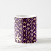 Blume des Lebens - nahtloses Muster - Gold Kaffeetasse (Mittel)