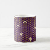Blume des Lebens - nahtloses Muster - Gold Kaffeetasse (Mittel)