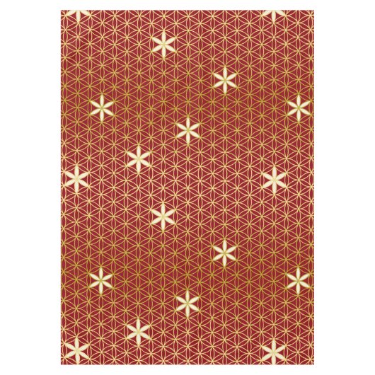 Blume des Lebens - nahtloses Muster - Gold Tischdecke (Vorderseite)