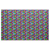 Blume des Lebens - nahtloses Muster - mehrfarbig Stoff (Fat Quarter (45,7 x 55,9 cm))