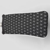 Blume des Lebens - nahtloses Muster - Silber Golf Headcover (Vorderseite)