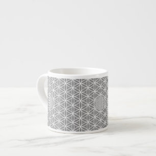 Blume des Lebens - nahtloses schlichtes Weiß + Ihr Espressotasse