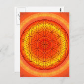 Blume des Lebens Nr. 2 von Tutti Postkarte (Vorne/Hinten)