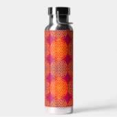 BLUME DES LEBENS - orangefarbenes Muster Trinkflasche (Links)