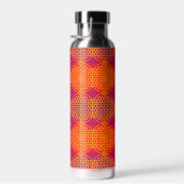 BLUME DES LEBENS - orangefarbenes Muster Trinkflasche (Rechts)