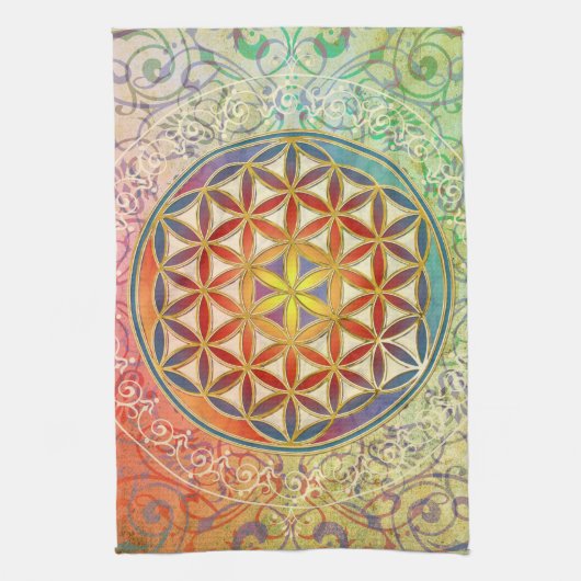 Blume des Lebens - Ornament I Handtuch (Vertikal)