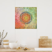 Blume des Lebens - Ornament I Poster (Küche)