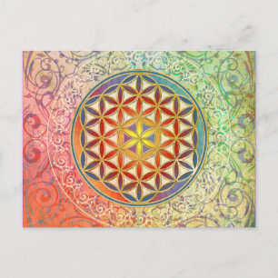 Blume des Lebens - Ornament I Postkarte