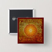 Blume des Lebens - Ornament III Button (Vorne & Hinten)