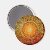 Blume des Lebens - Ornament III Magnet (Vorderseite/Rückseite)
