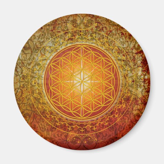 Blume des Lebens - Ornament III Magnet (Vorne)