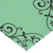 Blume des Lebens - Ornamente schwarz I + dein Back Tischdecke (Schrägansicht)