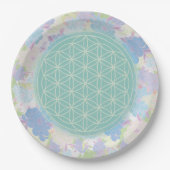 Blume des Lebens Pappteller (Vorderseite)