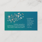 Blume des Lebens Perle Swirl Ornament Visitenkarte (Rückseite)