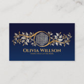 Blume des Lebens - Perle und Gold Visitenkarte (Vorderseite)