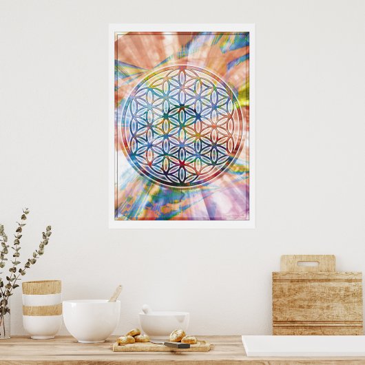 Blume des Lebens Poster (Küche)