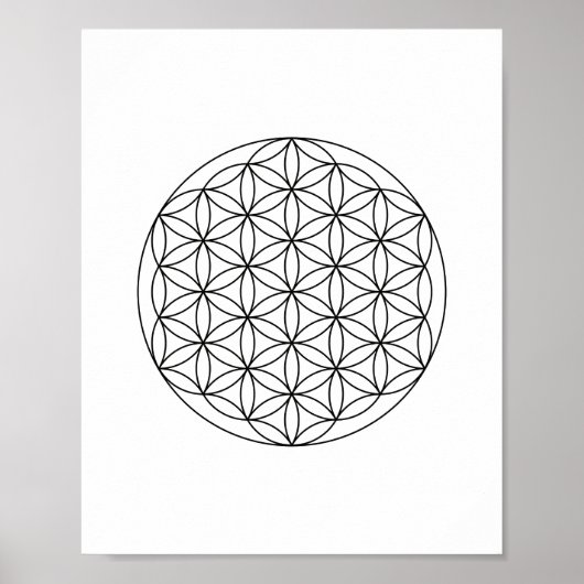 Blume des Lebens Poster der sanften Geometrie (Vorne)