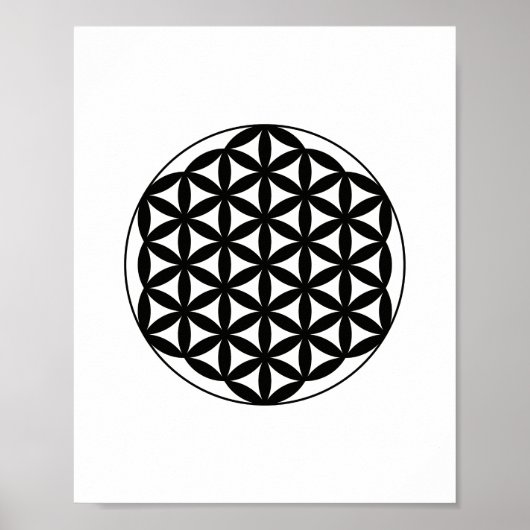 Blume des Lebens Poster der sanften Geometrie (Vorne)