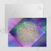 Blume Des Lebens Postkarte (Vorne/Hinten)