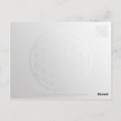 Blume Des Lebens Postkarte (Rückseite)