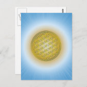 Blume des Lebens Postkarte (Vorne/Hinten)