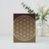 Blume des Lebens Postkarte (Stehend Vorderseite)