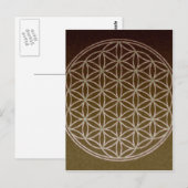 Blume des Lebens Postkarte (Vorne/Hinten)