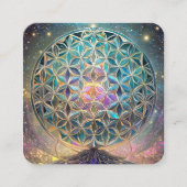 Blume des Lebens Quadratische Visitenkarte (Vorderseite)