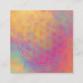 Blume des Lebens Quadratische Visitenkarte (Vorderseite)